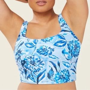 Andie Swim Siren Tank Top Blue Floral Print
Size Large NWT